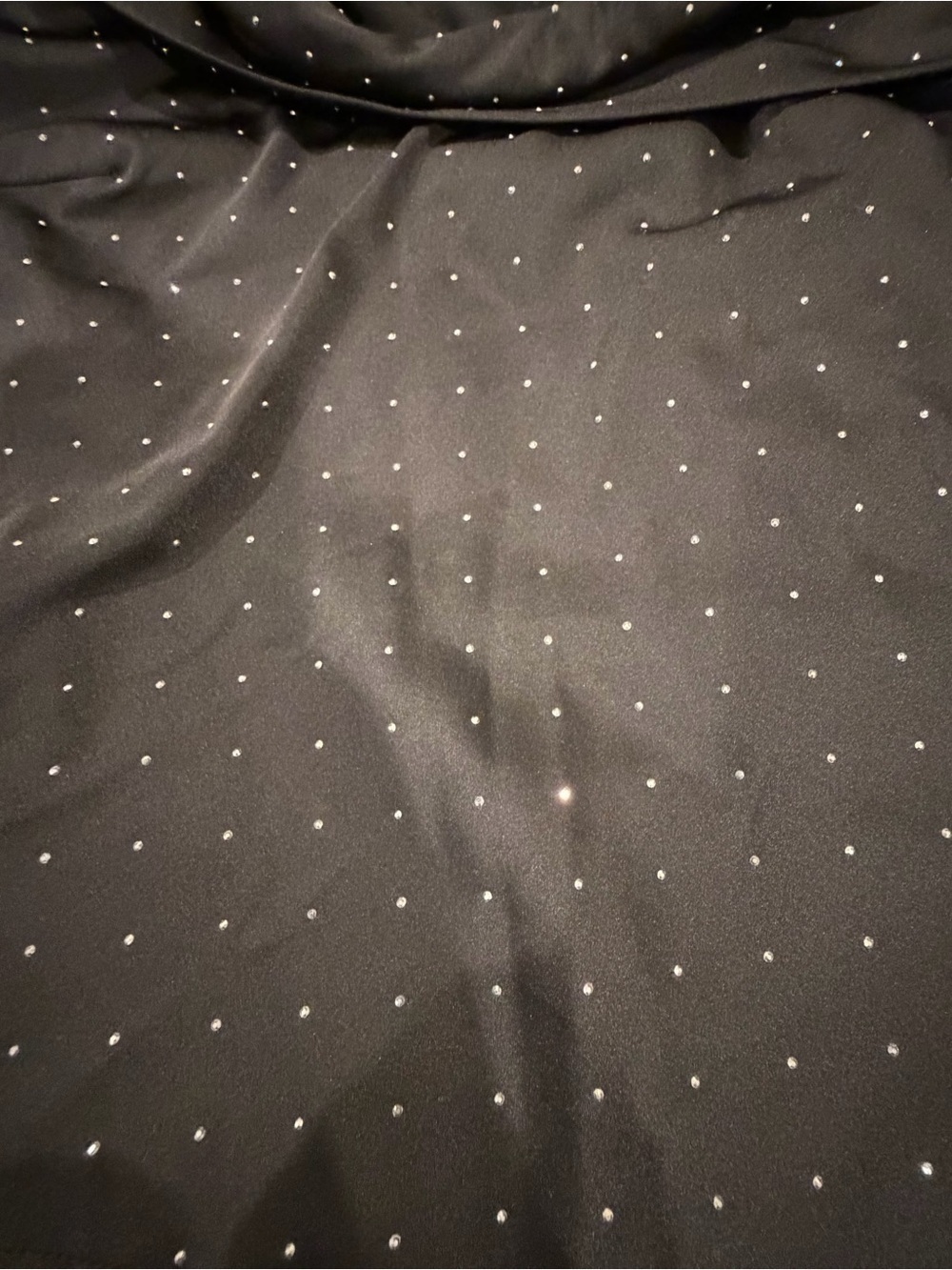NWOT Astr Black Off-Shoulder Long Sleeve Top with Dots Size XS - Picture 5 of 7